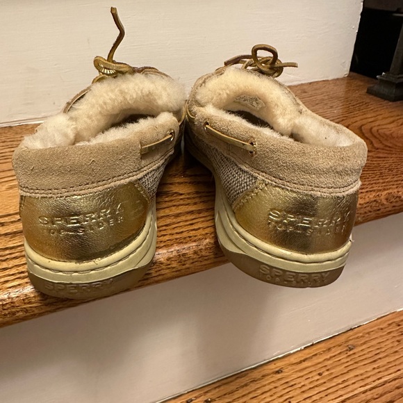 Sperry Top-Sider 7.5M Natural Color Leather/Genuine Sherpa Lined Boat Shoe - Picture 4 of 7